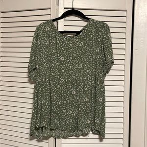 Green Flowy Top